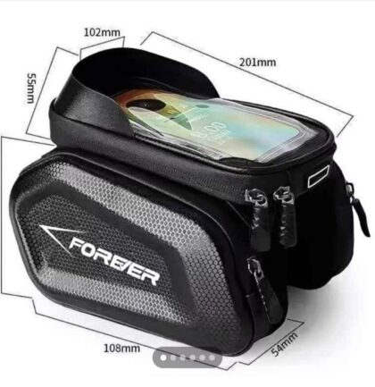 Sacoche de vélo double imperméable avec support téléphone